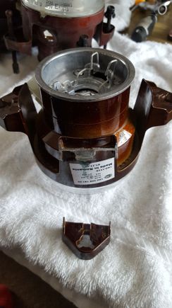 Pic of new lamp after i cut corner off to fit.