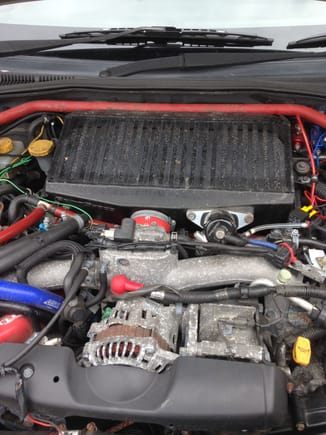 wide view of engine bay