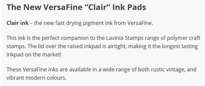 VersaFine Clair Pigment Ink Pad (CHOOSE COLOUR)