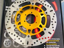 Front rotor sexiness with steel rotor and aluminum hub. 
Yup bling it is.  😍🤟