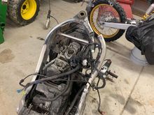 Unfortunately had to cut the frame off of the engine