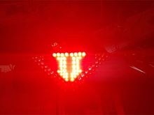The result: my "V2" Brakelight. The "V" is always on, the Roman No 2 "II" eluminates when braking