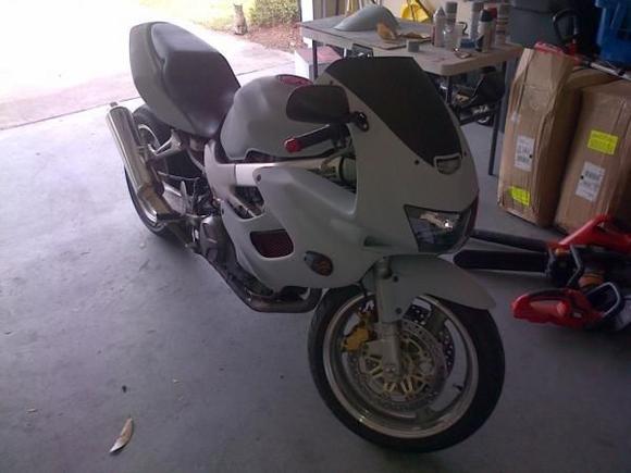 Primed and ready for her new coat of Black