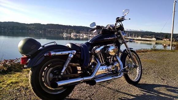 The stately American iron overlooking Oyster Point Marina in beautiful Poulsbo, WA.