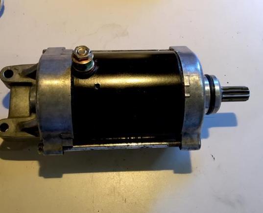 Starter after disassembly and painting... My left arm for a bead blasting cabinet!
