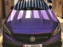 Purple Brabus S-Class Coupe in Qatar.