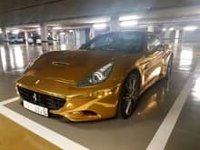 Crazy gold Ferrari California with a very expensive number plate. This Saudi supercar has gained a lot of attention throughout Cannes and Paris this week. Summer is doing great so far!