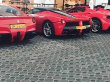 What an awesome trio! Ferrari LaFerrari, F12 Berlinetta, and 488 GTB Spider spotted in Oman.