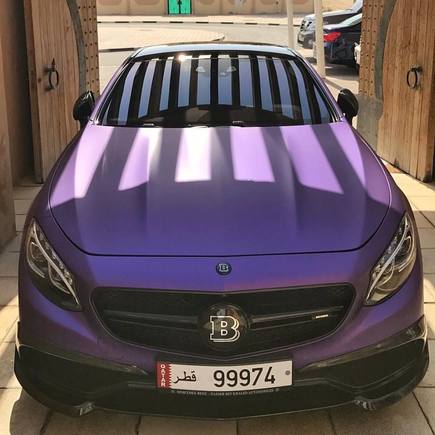 Purple Brabus S-Class Coupe in Qatar.