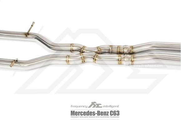 Fi Exhaust for Mercedes-Benz W204 C63 - Mid X Pipe.
