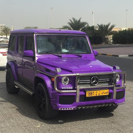 Crazy Purple Mercedes-Benz G63 spotted in Oman weeks ago.