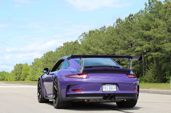 What an awesome spec on this Ultraviolet Porsche 991 GT3 RS in Virginia. Photo taken by Wil Gilmore.