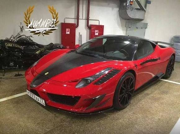 Awesome Mansory Ferrari 458 Italia Siracusa spotted in Moscow, Russia.