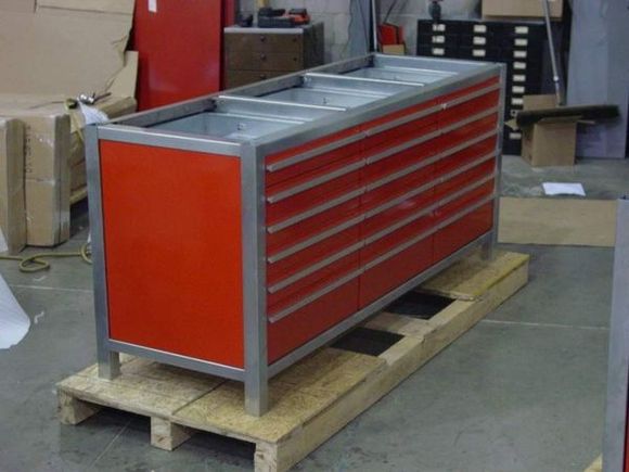 This was custom built for a client using galvanized interiors.