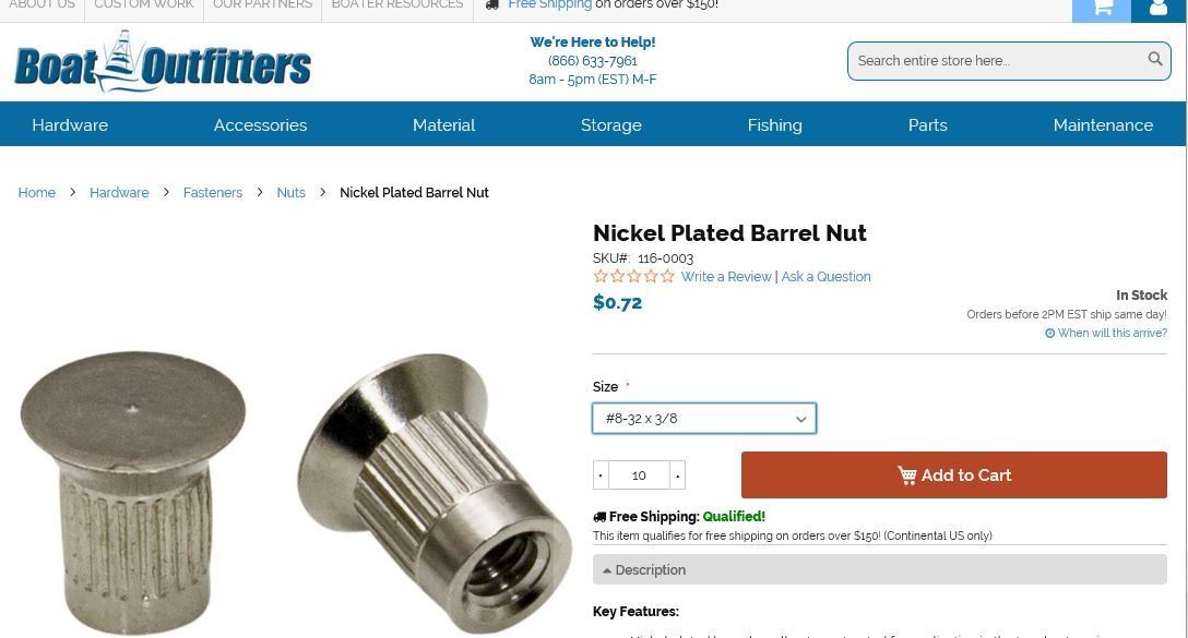Where can I find barrel nuts? The Hull Truth Boating and Fishing Forum