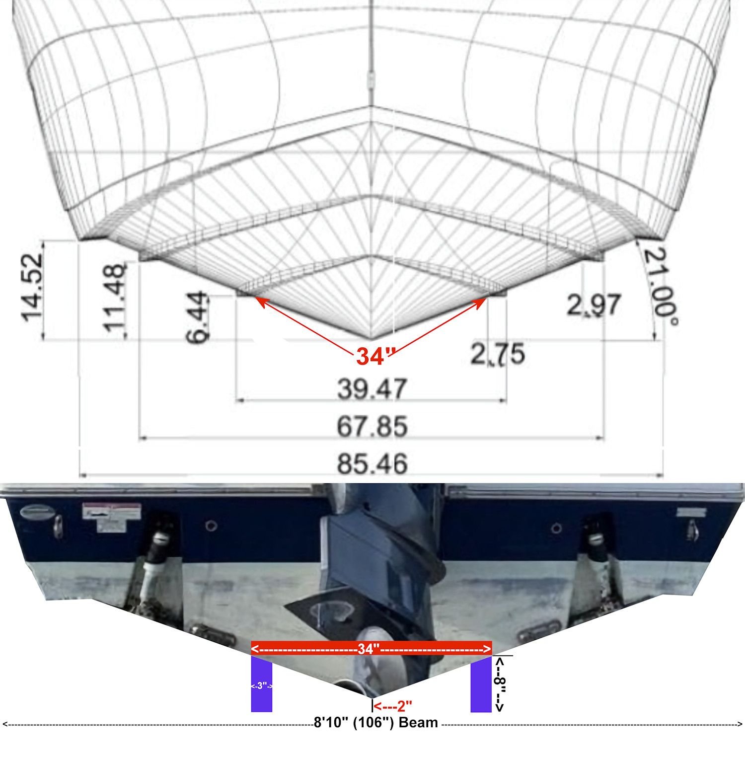 Bunk spacing on boat lift The Hull Truth Boating and Fishing Forum