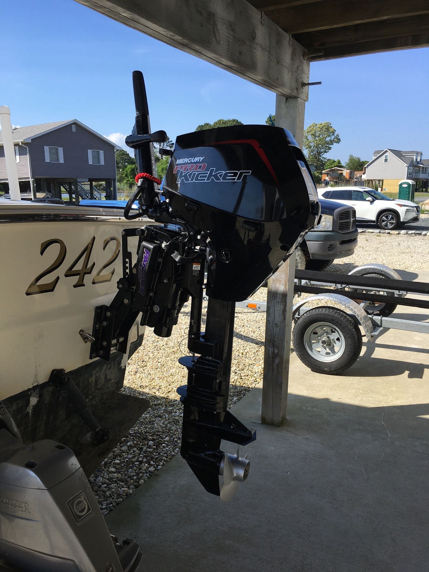 Advice on mounting a kicker motor on a Scout Swim Platform The Hull