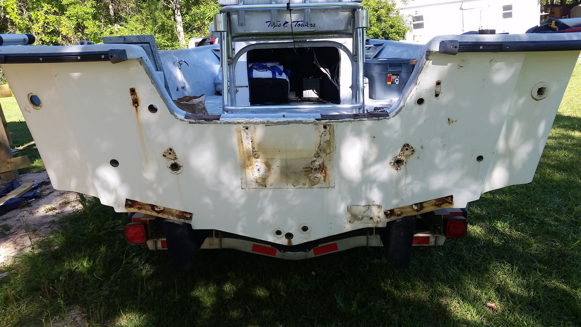 Calling Fiberglass Guru's Kenner 23V Transom Rebuild The Hull Truth Boating and Fishing Forum