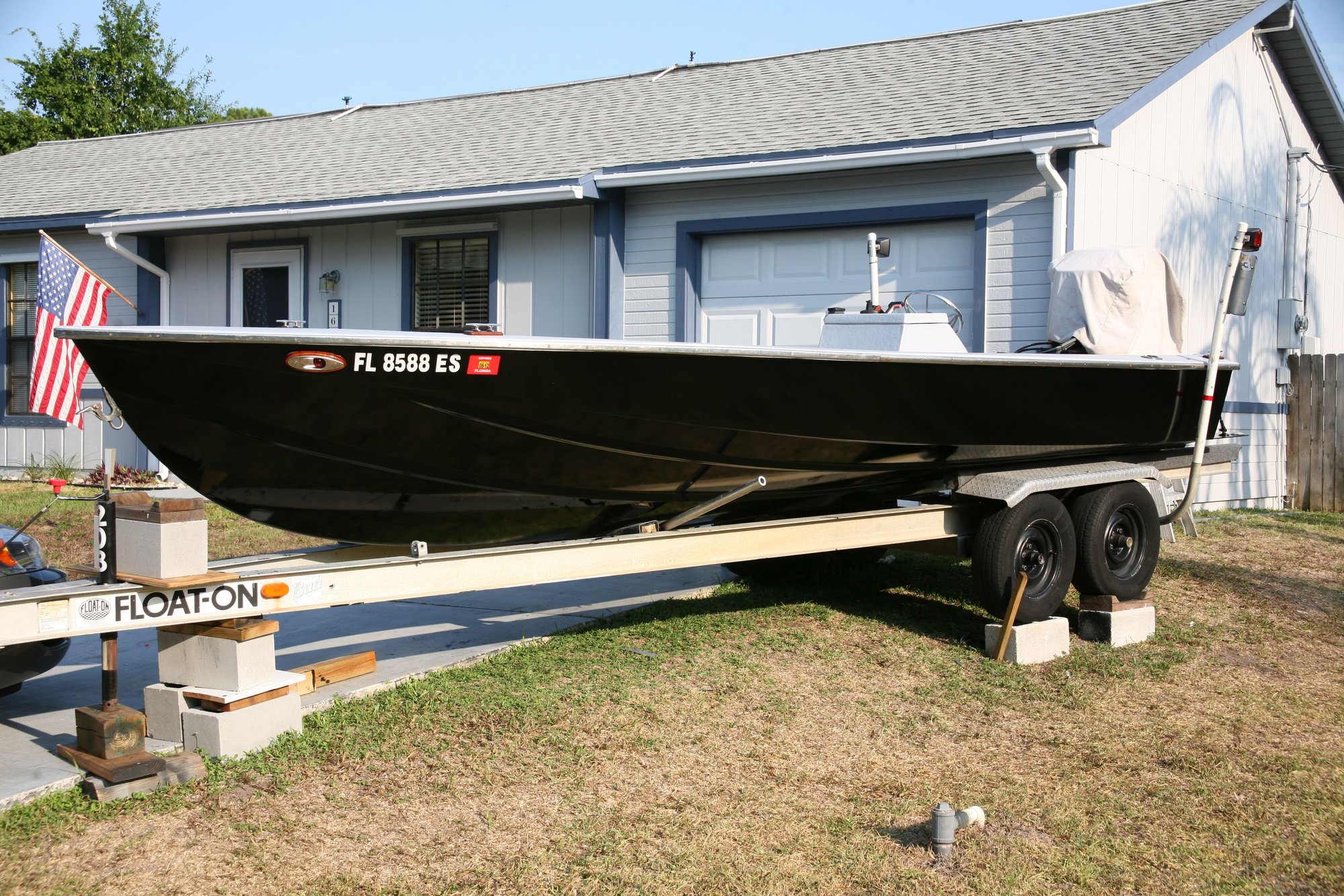 Custom built 20' fiberglass Vhull for sale 6,700.00 The Hull Truth