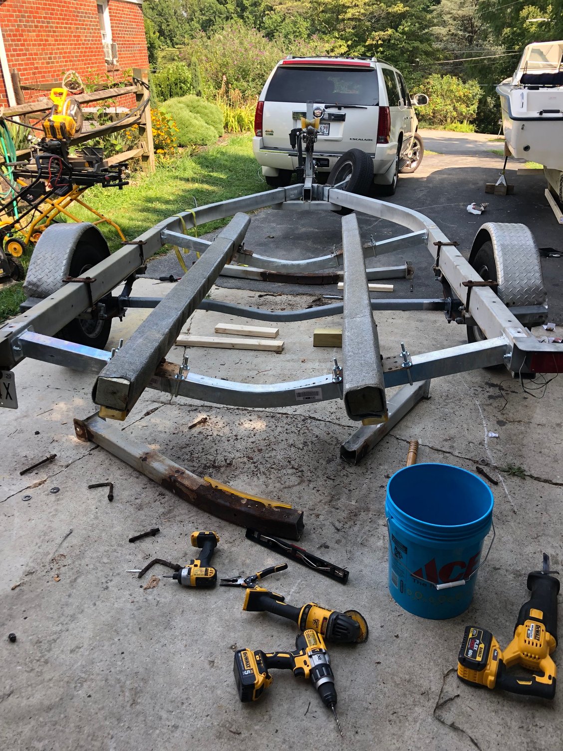 Replacing rollers with bunks The Hull Truth Boating and Fishing Forum