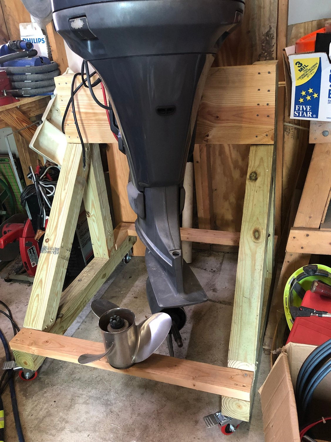 Outboard stand for bigger outboards (150+) The Hull Truth Boating