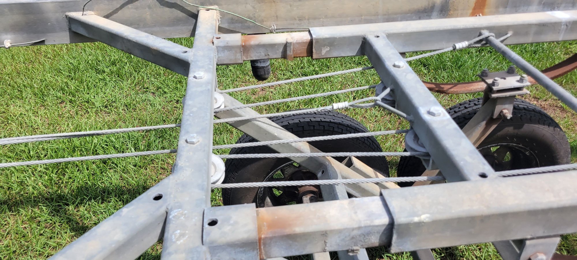 24' galvanized tandem scissor lift pontoon trailer The Hull Truth