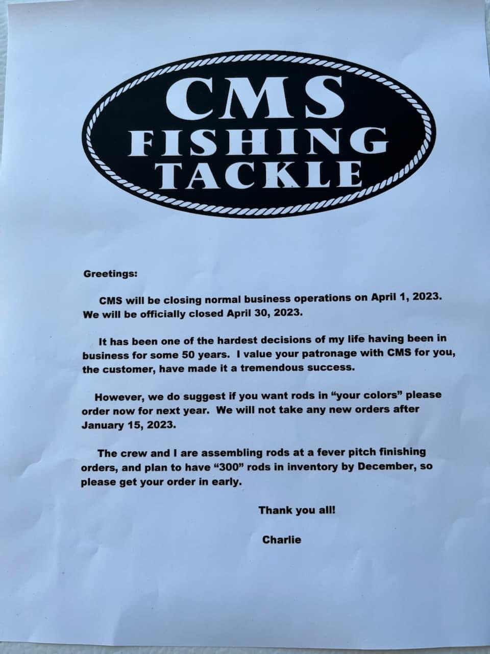CMS closing up shop - The Hull Truth - Boating and Fishing Forum