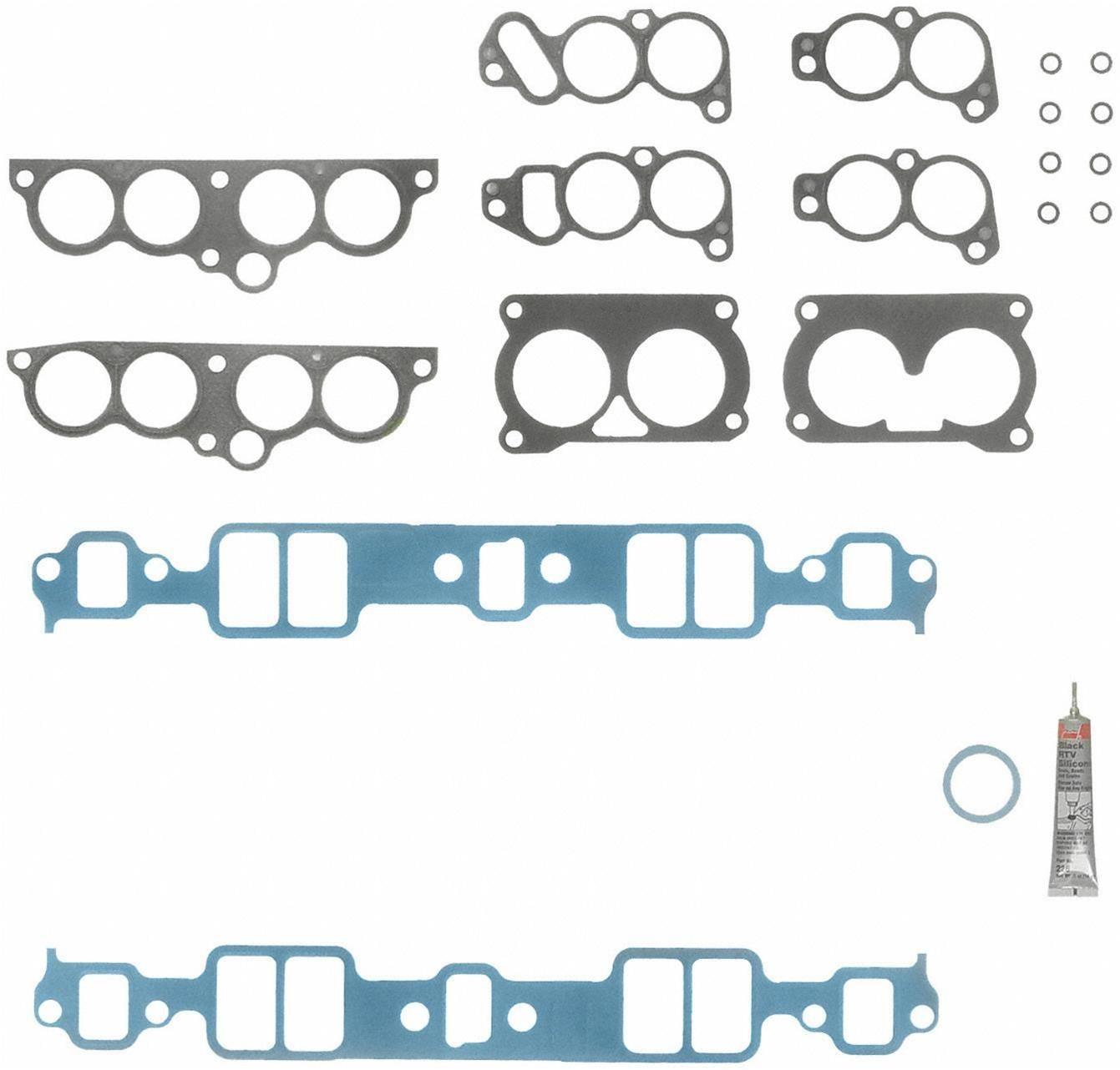 The two different style gaskets are in the middle upper right. Lesser gaskets kits without the lower intake manifold gaskets only have the gasket thats in the middle of the picture. You can buy either of the two styles TB gaskets by themselves.
