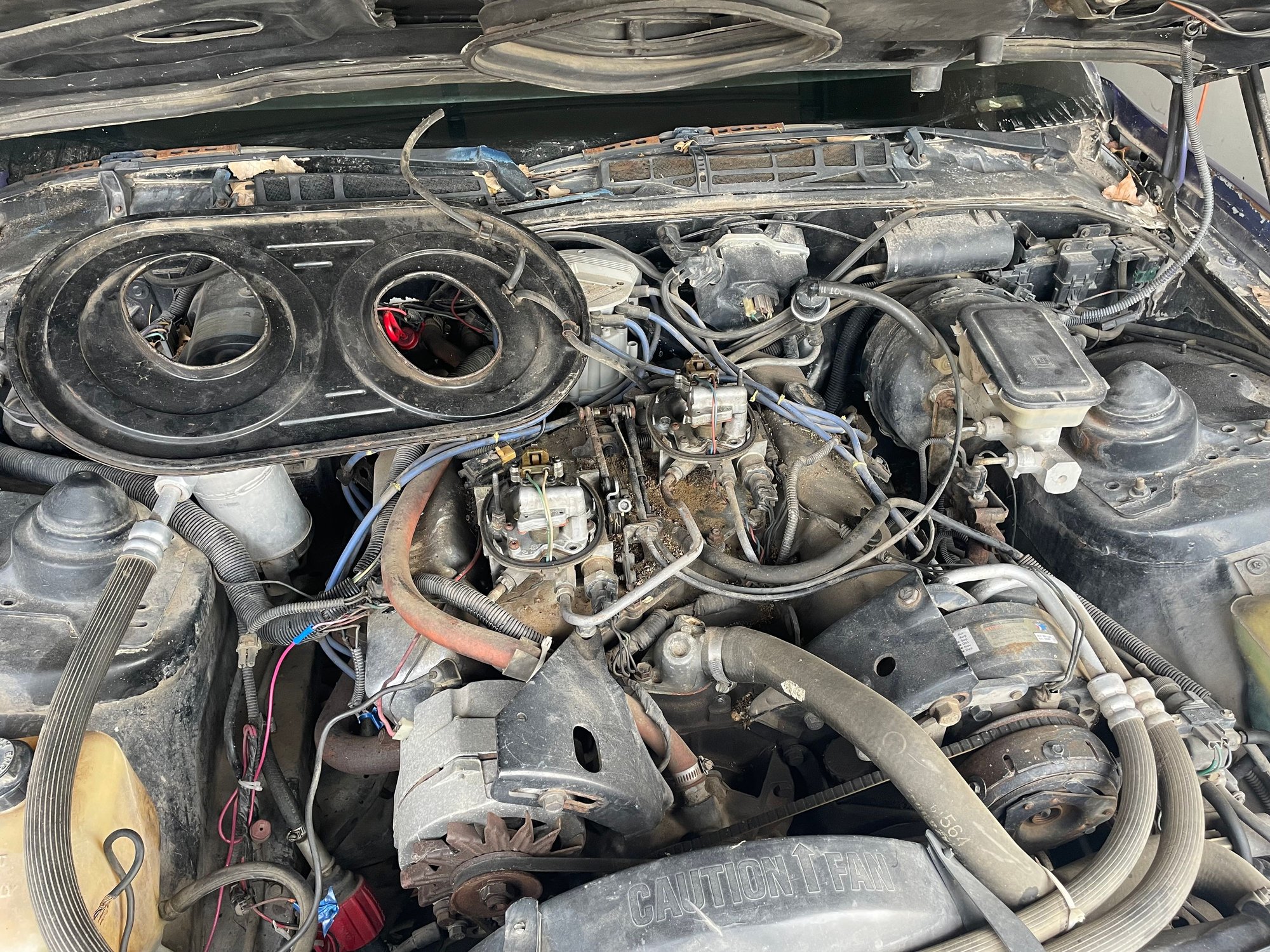 I thought I would add a pic of the engine. It�s gonna need a lot of work, more than I probably should have released. I have the intake off in that pic. 