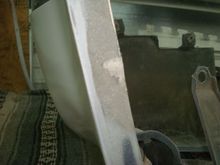 After grinding and sanding with 80 grit.