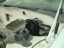 Master cylinder set back on the booster.