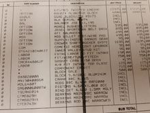 A l ist of a few of the parts.. they did Not use the New MSD distributor I sent them something about the block being a tad bit taller but it still considered a short block.. or the composite gear I sent them.. this is a mechanical roller and a quote Vinny.. it sounds nasty.. brodix 380 heads..