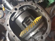 Finished up the rear end build. I used a ring gear spacer to run the 3.42 gear on the 2.73 posi.