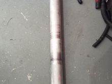 Here is the driveshaft after picking it up.  Must have been left outside for awhile.  Yoke was all rusted and the aluminum surface was extremely dull.