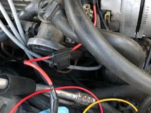 Yellow wire from connector running to alternator 