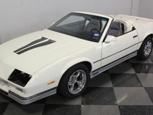 “1985 Limited Edition Z28 Chevy Camaro with the Daytona kit”. After the 1985 Z28 Chevy Camaros left the factory & arrived at the dealerships, the dealerships had them sent out and the Dayton after market kit installed in them and had them listed as a limited edition. They convertible soft tops & 2 seaters.