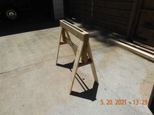I will post dimensions and cut angles if any one is interested.  One other comment is that you can easily make a scaffold out of it with a simple addition.  You can slide up and down in any position and just screw to to secure.  Throw on a 2x8 or 2x12 and make a very stable work platform.