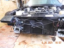 Just one transmission oil cooler looked inadequate, so added another on in series.  