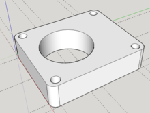 5 minute sketchup ;)
The center hole is pretty non-critical size wise, as long as the shift lever doesn't hit it.