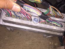 Looks like orange coming off b1 but c16 didn't have a wire there I don't believe I'll check again tomorrow if I'm even checking it right. Does it go c-clear and b-blue?
