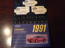Original owners manual and dealers business cards