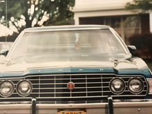 Me at 18 years old in my first car....1974 Ford Torino.  Note the #1 hand signal.