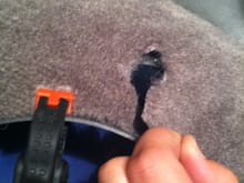 cut around seat latch bolt