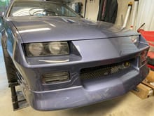 The headlights fitted to the fiberglass fascia 