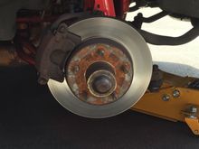 Before, Factory 10" brakes with Iron calipers.
