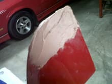 Bondo in on both sides, now lots of sanding...