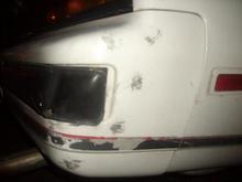 Backed over a telephone Pole