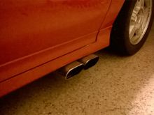 Driver's side exhaust, included.