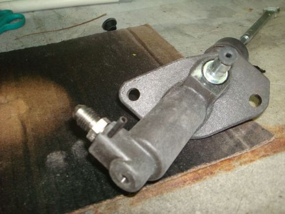Starting to put the roll pin in to retain the fitting.