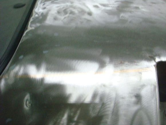 The gold line is the factory roof to quarter seam.